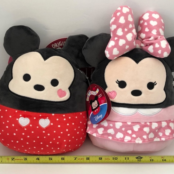 Squishmallows Valentine's Day Mickey Mouse & Minnie Mouse 8" Disney Plush Set - Picture 11 of 12